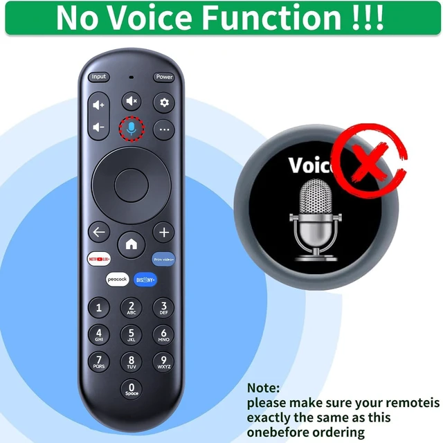 Alt view image 2 of 7 - Replacement for Xumo TV Remote - CP-RC1NA-23 (Pioneer/Element) Compatible with Hisense X UHD LED XClass TV MG3-R34010/297107, No Voice, Ready Out of Box, Fast Response