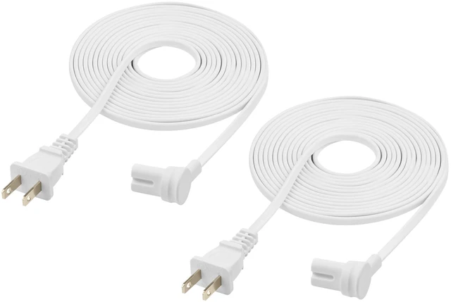 Main image of 2-Pack - Extra Long Power Cords Compatible with Sonos Era 100 and Era 300 Speakers (25-Foot, White)