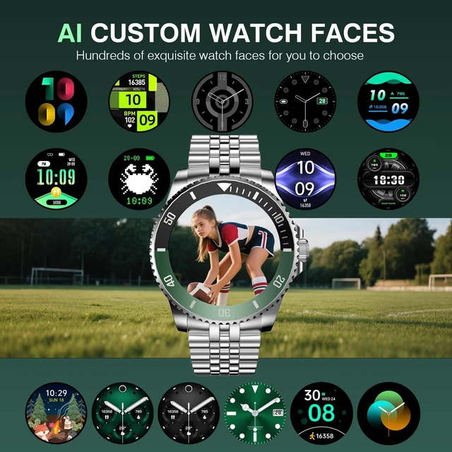 Alt view image 6 of 7 - GPT Smart Watch for Men with Bluetooth Call, Fitness Tracker, IP67, 44mm 1.19" AMOLED, 24/7 Heart Rate/Blood Oxygen/Blood Pressure/Sleep Monitor, 107 Sports Modes, Activity Tracker, Android iOS
