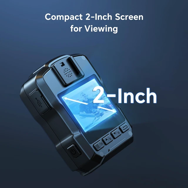 Alt view image 7 of 7 - M5 2K Body Camera with 64GB, 4200mAh for 12 Hours, IP67 Waterproof Police Body Cam, audio/video capture, night vision, 2M anti-drop and use for law enforcement, driving and security
