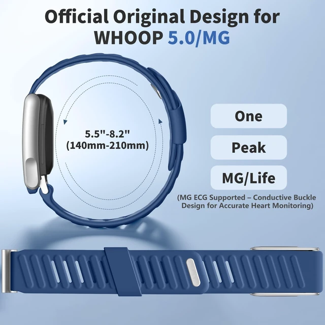 Alt view image 3 of 7 - 3 Pack Silicone Sport Band for WHOOP 5.0/MGOne/Peak/Life Men Women Quick-Release Silicone Strap for Whoop 5.0/MG,Tool-Free Design for Instant Swap.Soft and Sweatproof for Daily Use.Not for 4.0