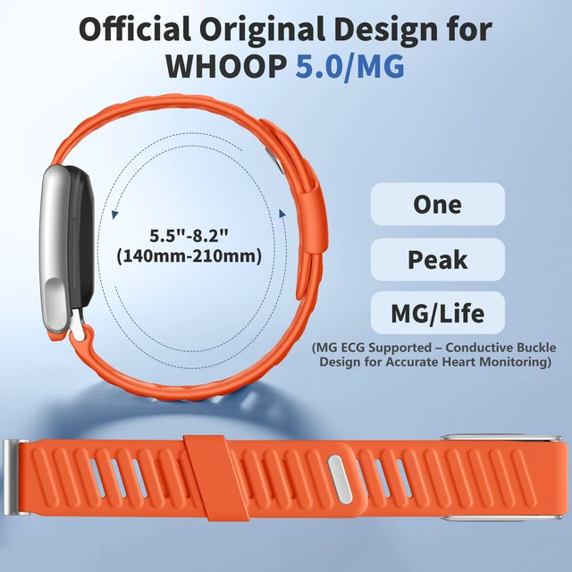 Alt view image 4 of 7 - Waterproof Silicone Sport Band for Whoop 5.0/MG for One/Peak/Life 3-Pack Soft Silicone Whoop Bands for WHOOP 5.0/MG, Breathable and Sweatproof. Quick-Release Design, Easy to Swap and Clean