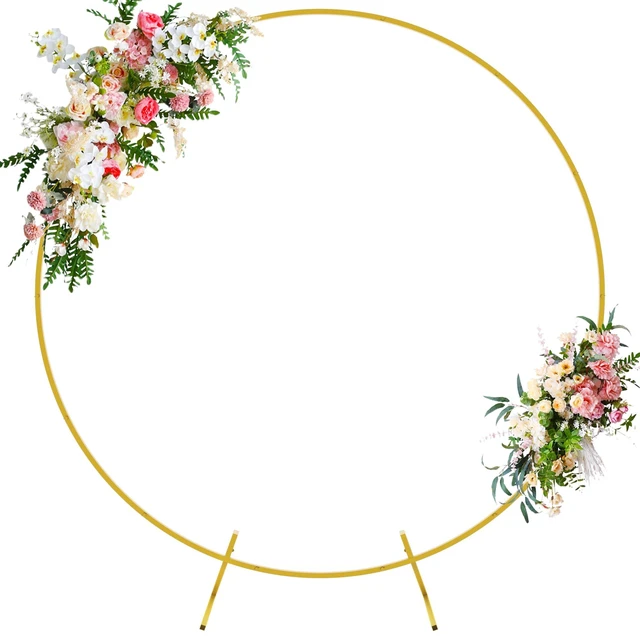 Main image of Round Backdrop Stand 6FT Gold Metal Circle Balloon Arch Frame Metal Circle Backdrop Stand Gold Round Arch for Wedding Birthday Party Bridal Baby Shower Anniversary Event Ceremony
