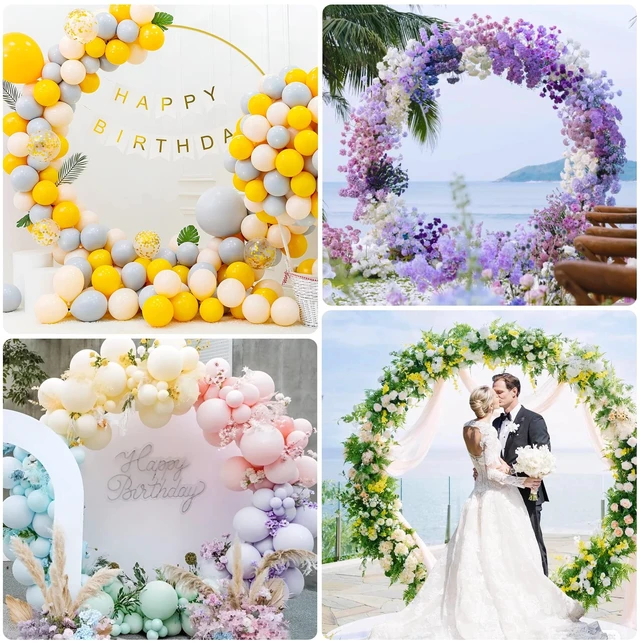 Alt view image 5 of 7 - Round Backdrop Stand 6FT Gold Metal Circle Balloon Arch Frame Metal Circle Backdrop Stand Gold Round Arch for Wedding Birthday Party Bridal Baby Shower Anniversary Event Ceremony