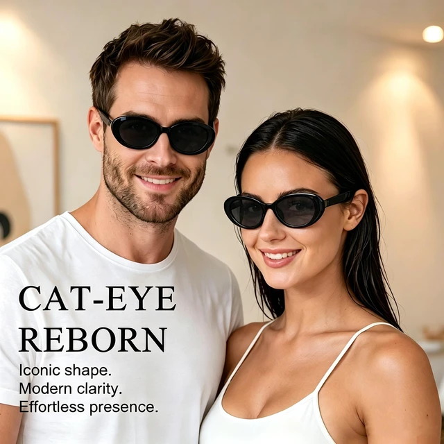 Alt view image 5 of 7 - AI Smart Glasses, Fashion Bluetooth Sunglasses Cat Eye Frame Thin Temples Black Style Bluetooth Glasses with AI Translation, Free App, Polarized Lenses & Open-Ear Audio for Meetings, Driving & Work