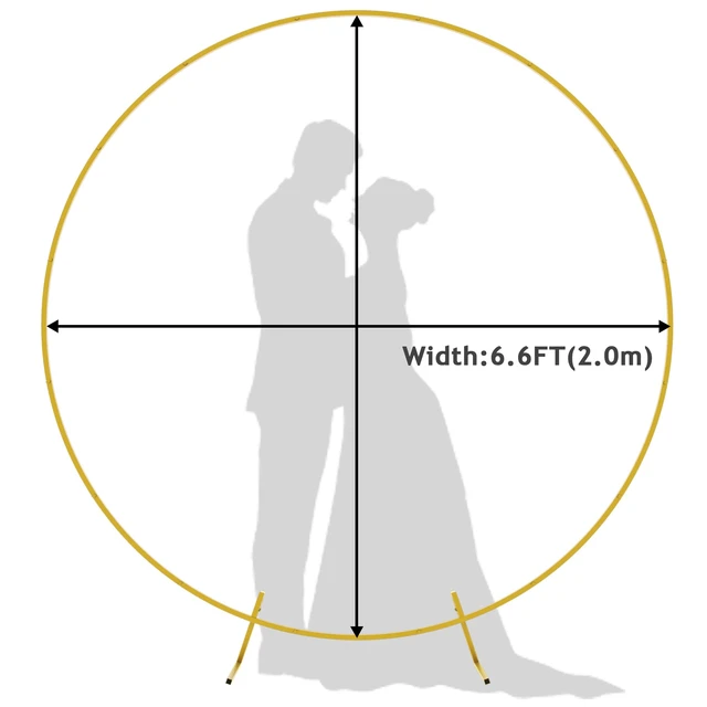 Alt view image 4 of 7 - Round Backdrop Stand 6.6FT Gold Metal Circle Balloon Arch Frame Metal Circle Backdrop Stand Gold Round Arch for Wedding Birthday Party Bridal Baby Shower Anniversary Event Ceremony
