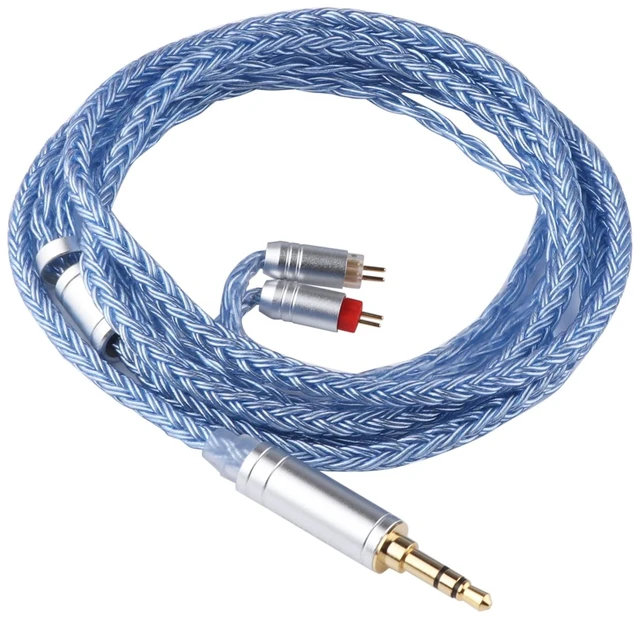 Main image of Tripowin Zonie 16 Core Silver Plated IEM Cable, 2pin 0.78mm, 3.5mm 1.25m SPC in Ear Monitor Wire, Earphone Upgraded Cords for 7hz Zero:2 Orchestra Lite Cadenza Hype4 Supermix4, Blue