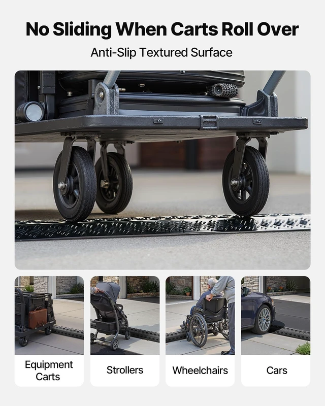 Alt view image 5 of 7 - Drop Over Cable Cover, 17,500 lbs/Axle Load Capacity, 2 Channel Heavy Duty Floor Cord Cover, Cable Hose Protector Ramp, for Indoor, High Walking Traffic Areas, Home, Office, Warehouse, 2 Pack