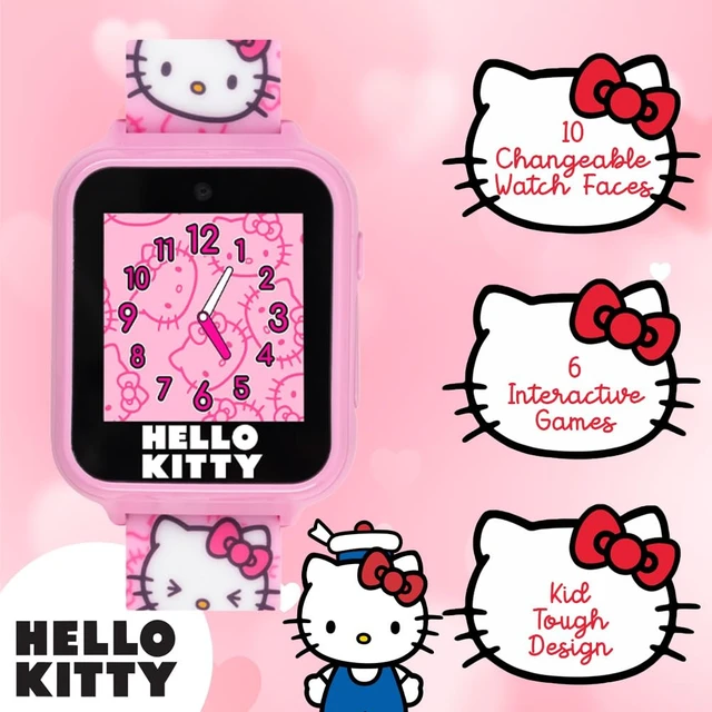 Alt view image 3 of 7 - Hello Kitty Kids Smartwatch - Interactive Touchscreen with 10 Watch Faces, Camera, Games, Alarm, Step Tracker & More - Fun Gift for Girls with Pink Silicone Strap - Fits Wrists 5.5'' to 8.0"