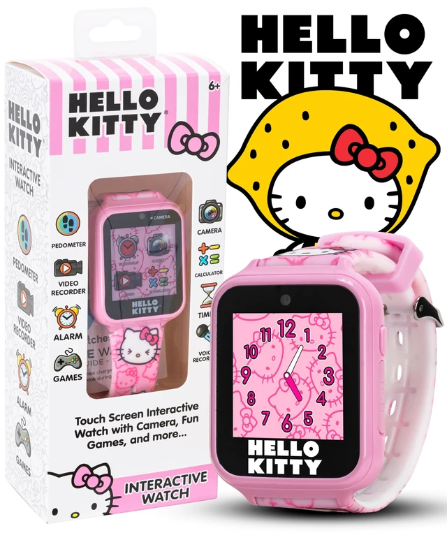 Alt view image 2 of 7 - Hello Kitty Kids Smartwatch - Interactive Touchscreen with 10 Watch Faces, Camera, Games, Alarm, Step Tracker & More - Fun Gift for Girls with Pink Silicone Strap - Fits Wrists 5.5'' to 8.0"