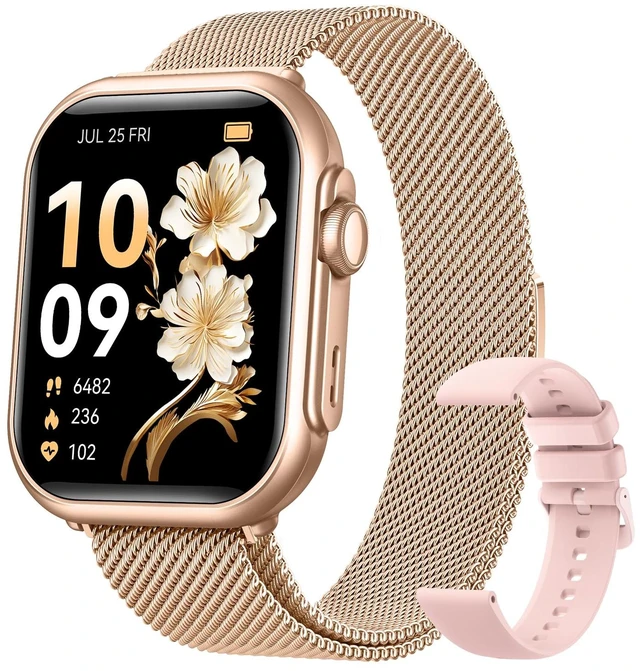 Main image of Smart Watch for Android/iPhone, Fitness Watches for Women with Waterproof 110+ Sports Modes, Calls/Messages/App Notifications, Health Monitor/24/7 Heart Rate/SpO2/Sleep, 5ATM, Gifts for Women, Gold