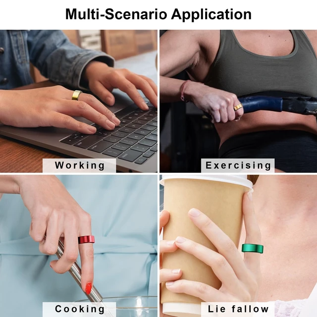 Alt view image 7 of 7 - 5 Pack Covers Compatible with Oura Ring 4/Oura Ring 3-Size 12 Anti-Scratch Protector TPU Case Accessories for Oura Ring Gen 4/Gen 3 Cover for Women Men, Support Charging with Cover on
