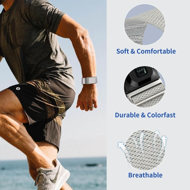 Alt view image 3 of 6 - 3 Pack Nylon SuperKnit Sport Bands Compatible with WHOOP 5.0/MG Band for Men Women - Soft, Breathable & Comfortable, Adjustable Replacement Wristbands Straps- Not Compatible with Gen 4