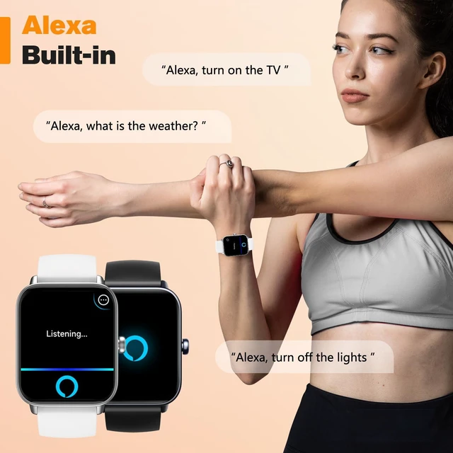 Alt view image 2 of 7 - Smart Watch for Men Women,1.8" Ultra-Clear Fitness Tracker (White) Make & Answer Calls, Heart Rate & SpO2 Monitoring, Sleep & Activity Tracking, 3ATM Waterproof, iPhone & Android Compatible
