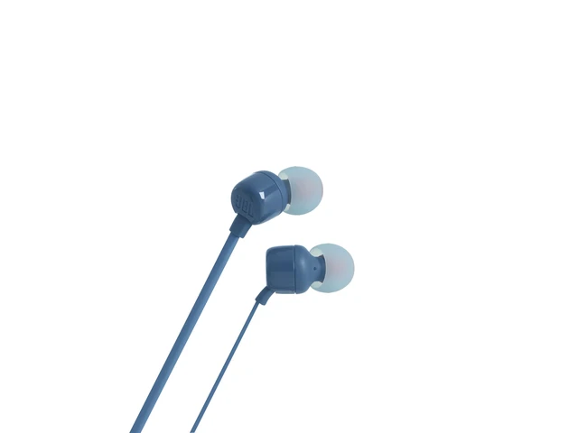 Alt view image 6 of 6 - Tune 110E - in-Ear Headphones - Blue Pure Bass sound, 1-button remote with microphone, Tangle-free flat cable