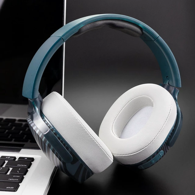 Alt view image 2 of 7 - Replacement Earpads for Skullcandy Hesh 3/ANC/Evo & Crusher Wireless/540/ANC/Evo & Venue ANC Over-Ear Headphones, Ear Pads Cushions with Protein Leather, Noise Isolation Foam - White