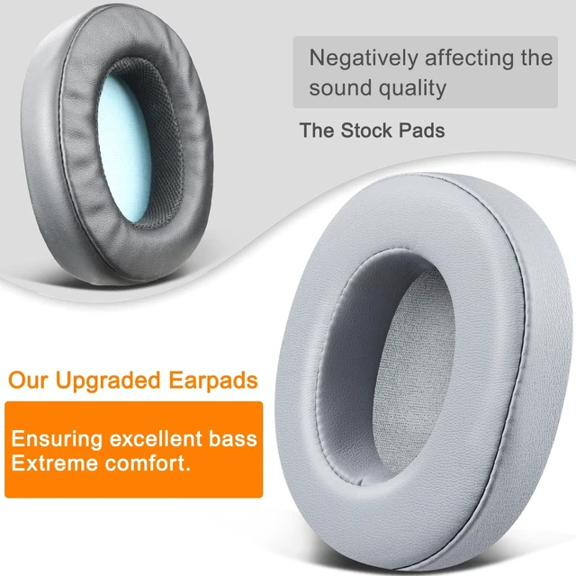 Alt view image 7 of 7 - Replacement Earpads for Skullcandy Hesh 3/ANC/Evo & Crusher Wireless/540/ANC/Evo & Venue ANC Over-Ear Headphones, Ear Pads Cushions with Protein Leather, Noise Isolation Foam - Grey