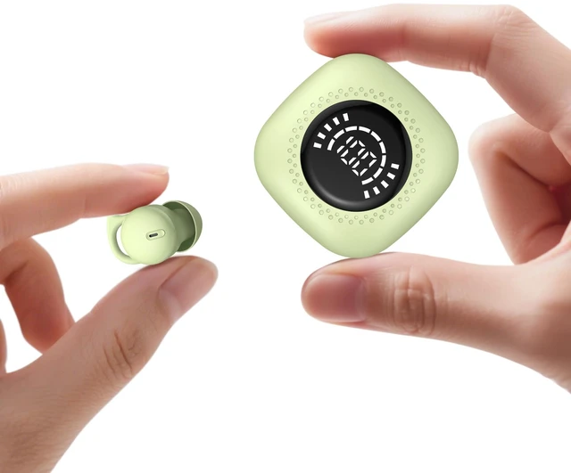 Main image of Sleep Headphones, Invisible Sleep Earbuds for Side Sleepers (Green) Small Noise Blocking Sleep Earphones, Bluetooth 5.3 Tiny Hidden Earbuds for Work,Sleeping