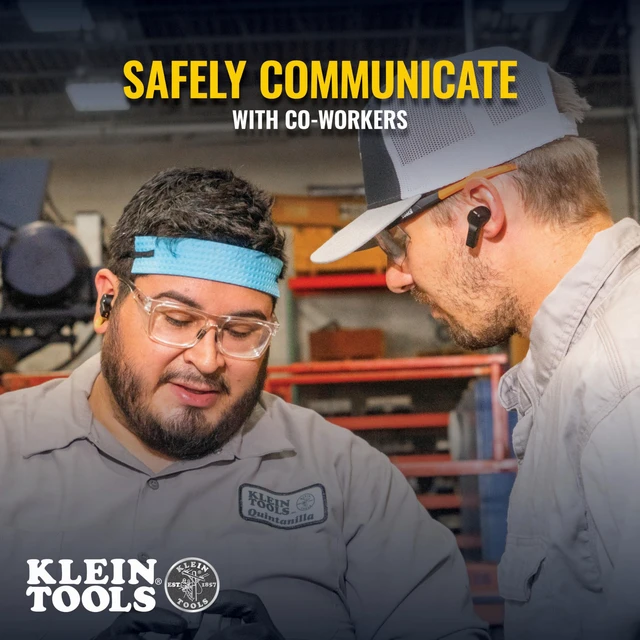 Alt view image 4 of 7 - AESEB1S SMART Sense True Wireless Safety Earbuds With Bluetooth and Situational Awareness, 26dB Hearing Protection, 30-Hr Runtime