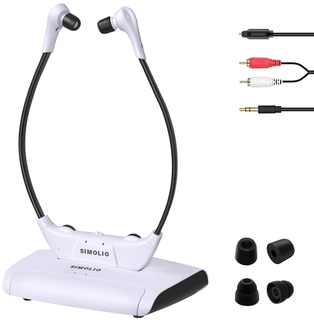 Main image of TV Headphones Wireless for Seniors, Headset for Elderly SM-823D Pro Loud & Clear Voice, L/R Balance & Tone Control, OPT By-pass to Soundbar, 14 Hrs Rechargeable Battery, Ambient Mode, 50M Range