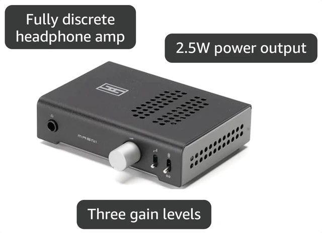 Alt view image 3 of 4 - Magni Unity Fully Discrete Headphone Amp and Preamp - Black Fully discrete, current-feedback headphone amp/preamp. Modular design, upgradeable DAC card slot. Made in USA