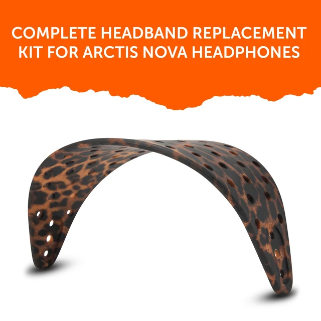 Alt view image 6 of 7 - Mod Kit V2 Nova Pro Wireless, Pro Omni & Elite - Gel Earpads & Headband Made by Wicked Cushions Side Plates also included. Fits Arctis Nova Pro Wireless, Elite & Pro Omni Leopard
