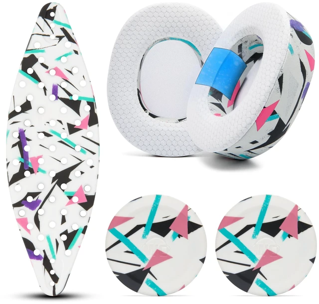 Main image of Mod Kit V2 Nova Pro Wireless, Pro Omni & Elite - Gel Earpads & Headband Made by Wicked Cushions Side Plates also included. Fits Arctis Nova Pro Wireless, Elite & Pro Omni 90's White