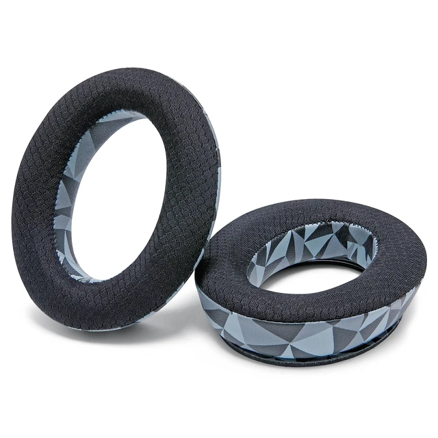 Alt view image 7 of 7 - Freeze QC35 - Cooling Gel Ear Pads for Bose QuietComfort 35 & 35ii Made by Wicked Cushions Breathable Sports Fabric, Extra Thick & Cooler for Longer Geo Grey