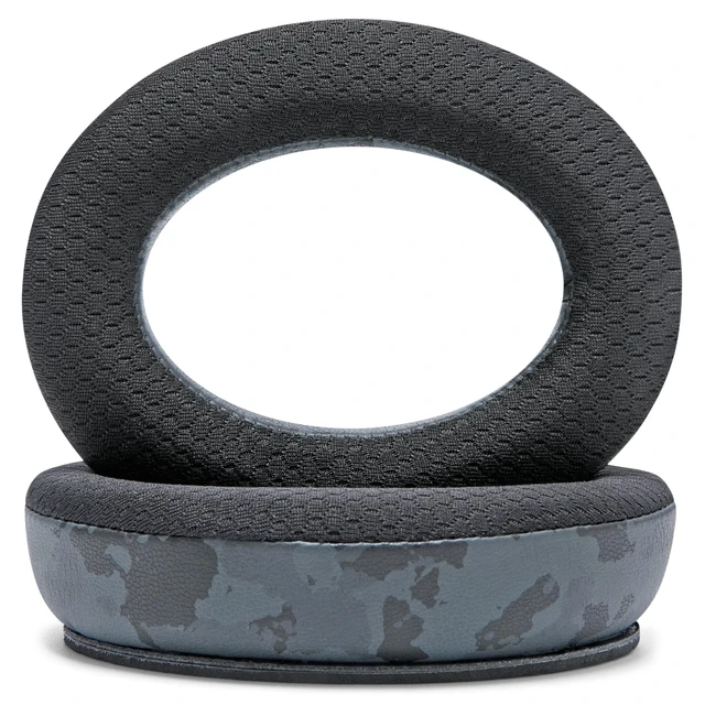 Alt view image 6 of 7 - Freeze QC35 - Cooling Gel Ear Pads for Bose QuietComfort 35 & 35ii Made by Wicked Cushions Breathable Sports Fabric, Extra Thick & Cooler for Longer Black Camo