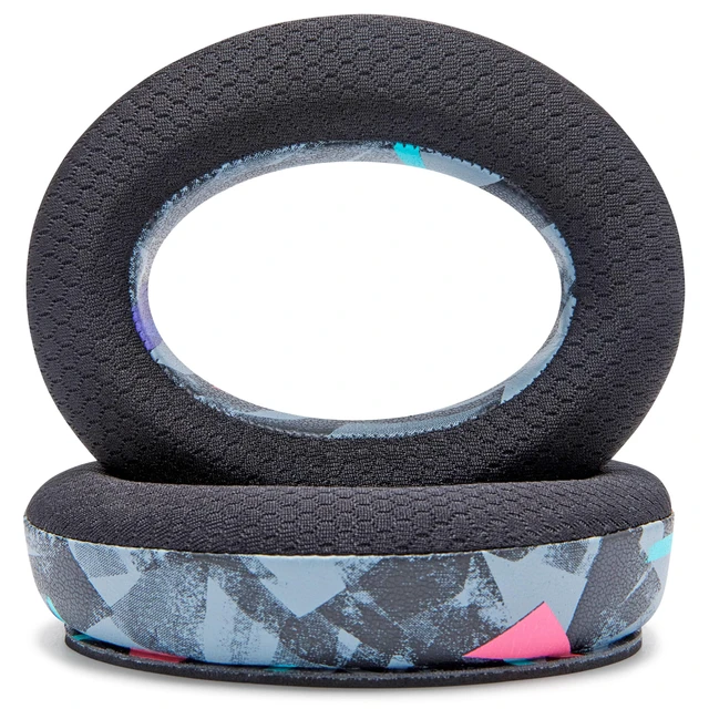 Alt view image 6 of 7 - Freeze QC35 - Cooling Gel Ear Pads for Bose QuietComfort 35 & 35ii Made by Wicked Cushions Breathable Sports Fabric, Extra Thick & Cooler for Longer 90's Black