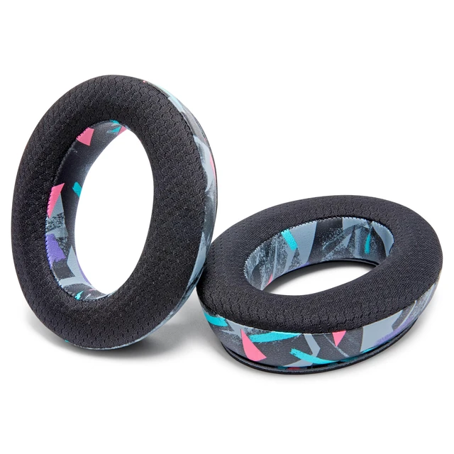 Alt view image 7 of 7 - Freeze QC35 - Cooling Gel Ear Pads for Bose QuietComfort 35 & 35ii Made by Wicked Cushions Breathable Sports Fabric, Extra Thick & Cooler for Longer 90's Black