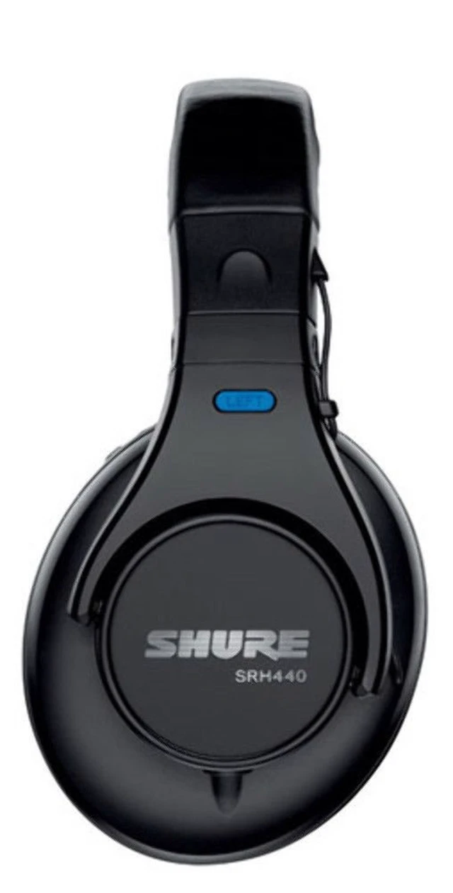 Alt view image 6 of 7 - SRH440 Professional Studio Headphones, Enhanced Frequency Response and Extended Range for Home and Studio Recording, with Detachable Coiled Cable, Carrying Bag and 1/4" Adapter (SRH440)