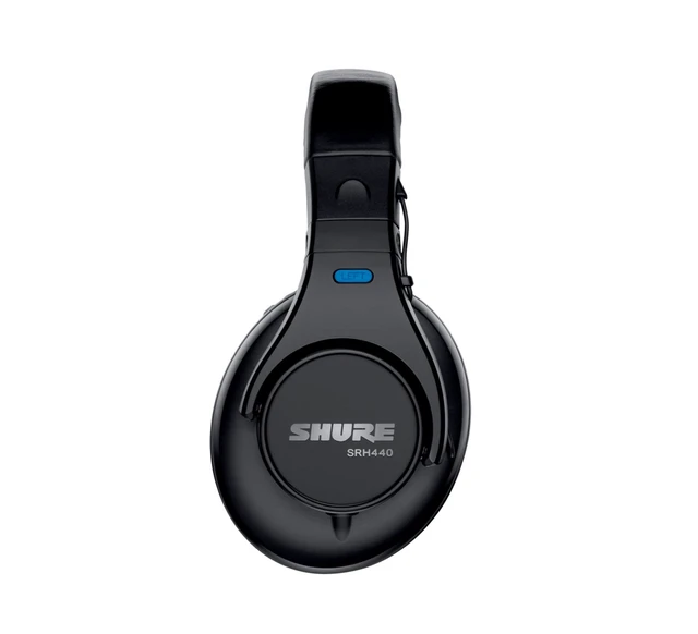 Alt view image 4 of 7 - SRH440 Professional Studio Headphones, Enhanced Frequency Response and Extended Range for Home and Studio Recording, with Detachable Coiled Cable, Carrying Bag and 1/4" Adapter (SRH440)