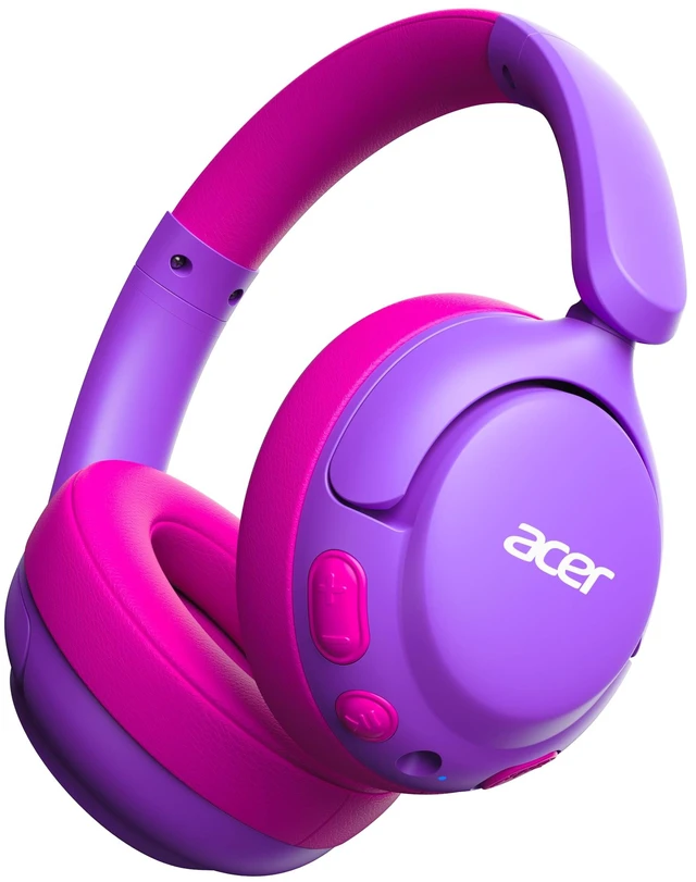 Main image of Kids Bluetooth Headphones, 85dB Limiter, 75H, w/Mic OHR725 Foldable Wireless Over Ear Headphones, Bluetooth 5.4, for Toddler School/iPad/Tablet/PC/Travel, Purple-Pink