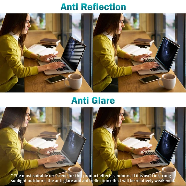 Alt view image 4 of 7 - 2-Pack 14 inch Anti Blue Light Laptop Screen Protector, Anti Glare & Anti Scratch Screen Filter Compatible with 14" HP/ASUS/Dell/Lenovo/Acer/jumper/Toshiba with 16:9 Aspect Ratio