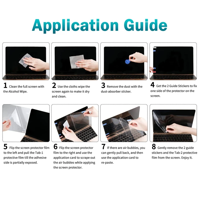 Alt view image 7 of 7 - 2-Pack 14 inch Anti Blue Light Laptop Screen Protector, Anti Glare & Anti Scratch Screen Filter Compatible with 14" HP/ASUS/Dell/Lenovo/Acer/jumper/Toshiba with 16:9 Aspect Ratio