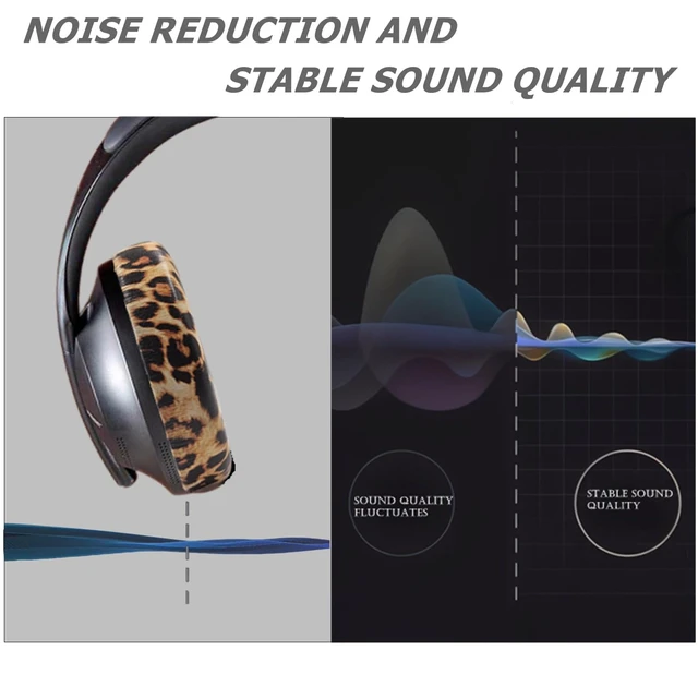 Alt view image 4 of 5 - Replacement Ear Pads Cushions, Earpads Cover for Bose 700 Noise Cancelling NC700 Over Ear Headphones (Brown Leopard Print)