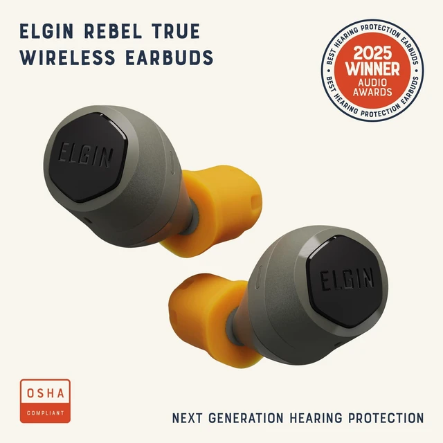 Alt view image 2 of 7 - Rebel True Wireless Earbuds, 31 dB Noise Reduction Bluetooth Headphone, Noise Isolating Mic, 12+ Hour Battery Life, IP65 Water Resistant, OSHA Compliant Hearing Protection for Work