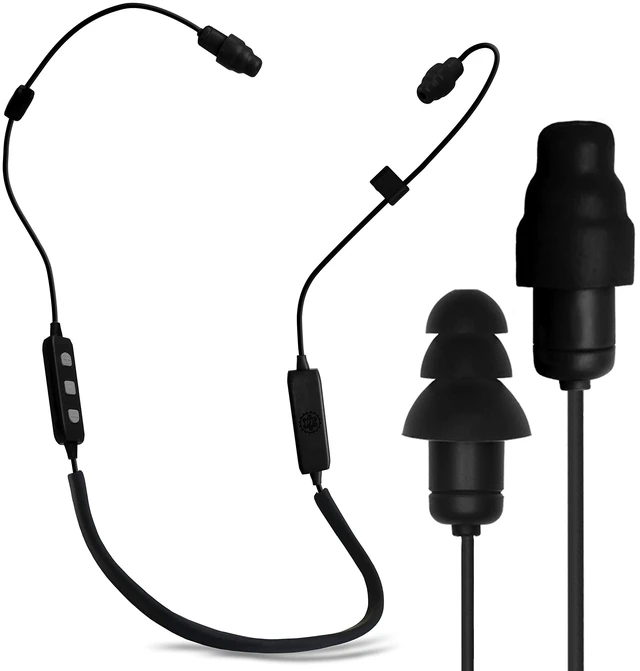 Main image of Liberate 2.0 Bluetooth Earplug Headphones, OSHA Earbuds, Black 29dB NRR Foam & 27dB Silicone Plugs, Ear Plugs for Noise Reduction & Work, Reusable, Motorcycle Wind Noise, Wireless Earbuds