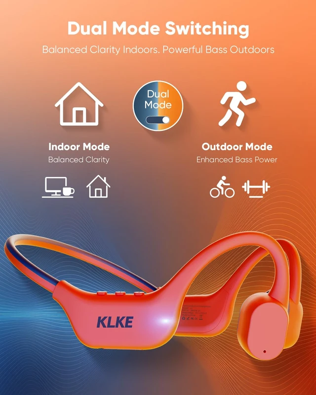 Alt view image 3 of 7 - Z3 Open-Ear Bone Conduction Headphones with Mic, Sports Headset Rear Safety Light, Dual Sound Modes, Adjustable Fit, IP66 Sweatproof, 10H Playtime Ideal for Cycling, Hiking & Outdoor Sports