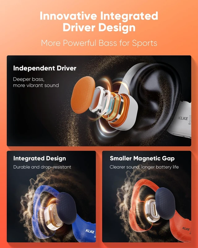 Alt view image 5 of 7 - Z3 Open-Ear Bone Conduction Headphones with Mic, Sports Headset Rear Safety Light, Dual Sound Modes, Adjustable Fit, IP66 Sweatproof, 10H Playtime Ideal for Cycling, Hiking & Outdoor Sports