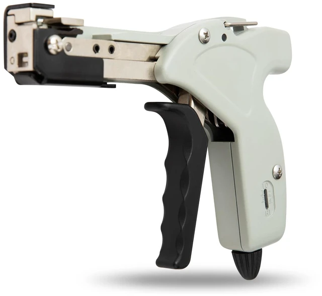 Main image of Metal Zip Tie Cutter, Adjustable Tightening Force Stainless Steel Automatic Cable Tie Cutter Tightening Tool for Stainless Steel Tie Wrap with Free Zip Tie Release Tool, One-handed Mode
