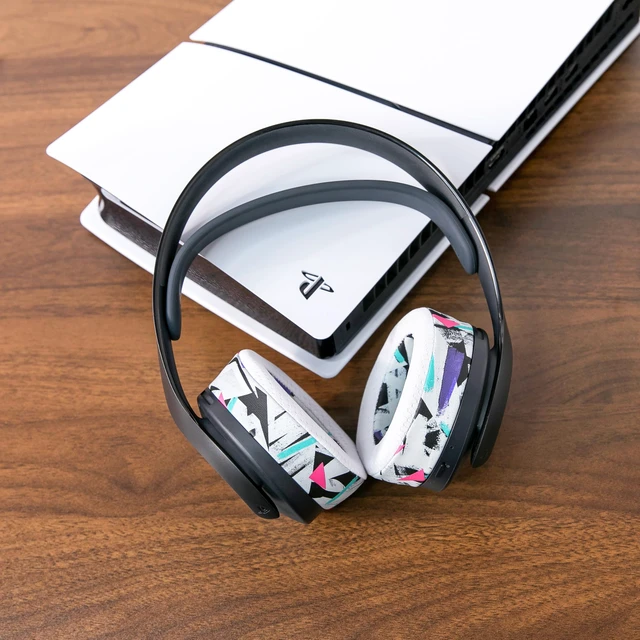 Alt view image 3 of 7 - Freeze Pulse 3D - Cooling Gel Earpads for Sony PS5 Pulse 3D Made by Wicked Cushions Thicker Cushion & Wider Opening 90's White