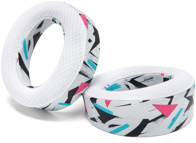 Alt view image 7 of 7 - Freeze Pulse 3D - Cooling Gel Earpads for Sony PS5 Pulse 3D Made by Wicked Cushions Thicker Cushion & Wider Opening 90's White