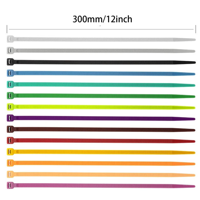 Alt view image 4 of 6 - 1200 PCS Colored Garden Zip Ties 12 inch, 50 lbs Strength, Multicolor Self-Locking Nylon Zip Ties for Marking Chickens Legs or Deco Mesh Wreath Supplies