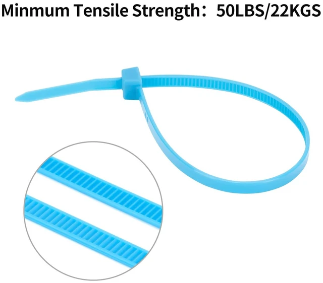 Alt view image 6 of 7 - 1200 PCS Colored Garden Zip Ties 8 inch, 50 lbs Strength, Multicolor Self-Locking Nylon Zip Ties for Marking Chickens Legs or Deco Mesh Wreath Supplies