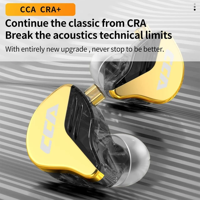 Alt view image 2 of 7 - CRA+ in Ear Monitor Earphone, Patented Ultra-Thin Diaphragm Dynamic Driver IEM, Clear Sound & Deep Bass, Wired Earbuds with Tangle-Free Removable Cord