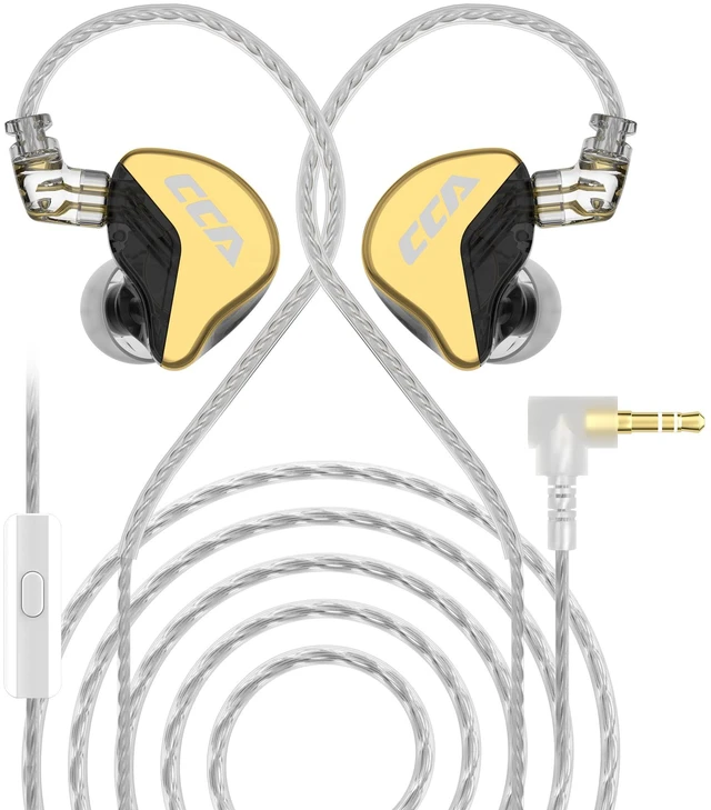 Main image of CRA+ in Ear Monitor Earphone, Patented Ultra-Thin Diaphragm Dynamic Driver IEM, Clear Sound & Deep Bass, Wired Earbuds with Tangle-Free Removable Cord
