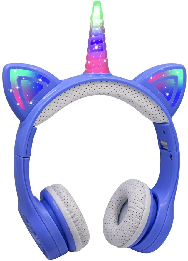 Main image of Unicorn Kids Bluetooth Headphones,15 Hours Play time, Toddler Bluetooth Headphones for Girls Boys Laptop Phones,Led Light Up Kids Wireless Headphone for Birthday Travel School Gifts (Blue)