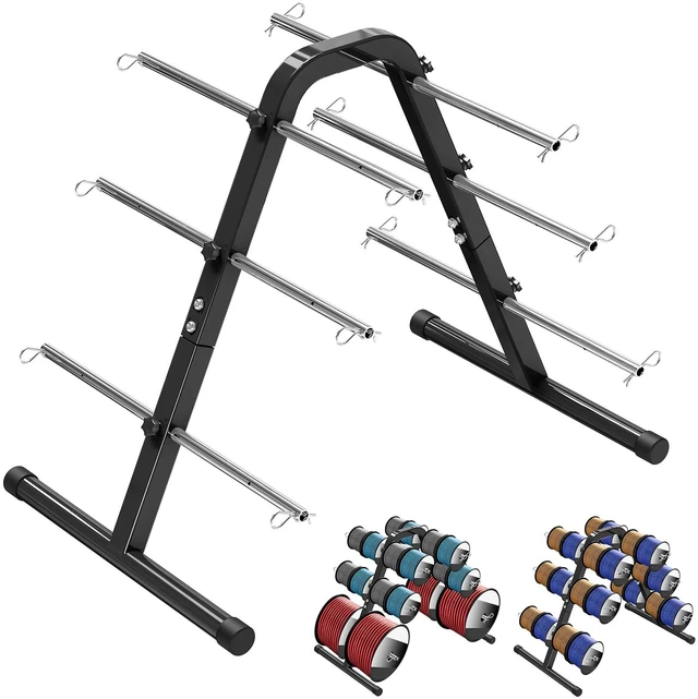 Main image of Portable Wire Spool Caddy, Heavy-Duty Cable Dispenser with 6 Rods Black Electrical Wire Caddy, Steel Structure Wire Spool Rack with Adjustable Rods for Effortless Spool Storage & Dispensing